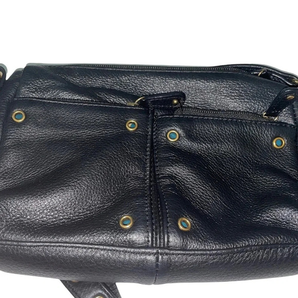 STONE MOUNTAIN USA HAMPTON CASUAL MINI MULTI-PURPOSE BLACK HANDBAG - Picture 4 of 15